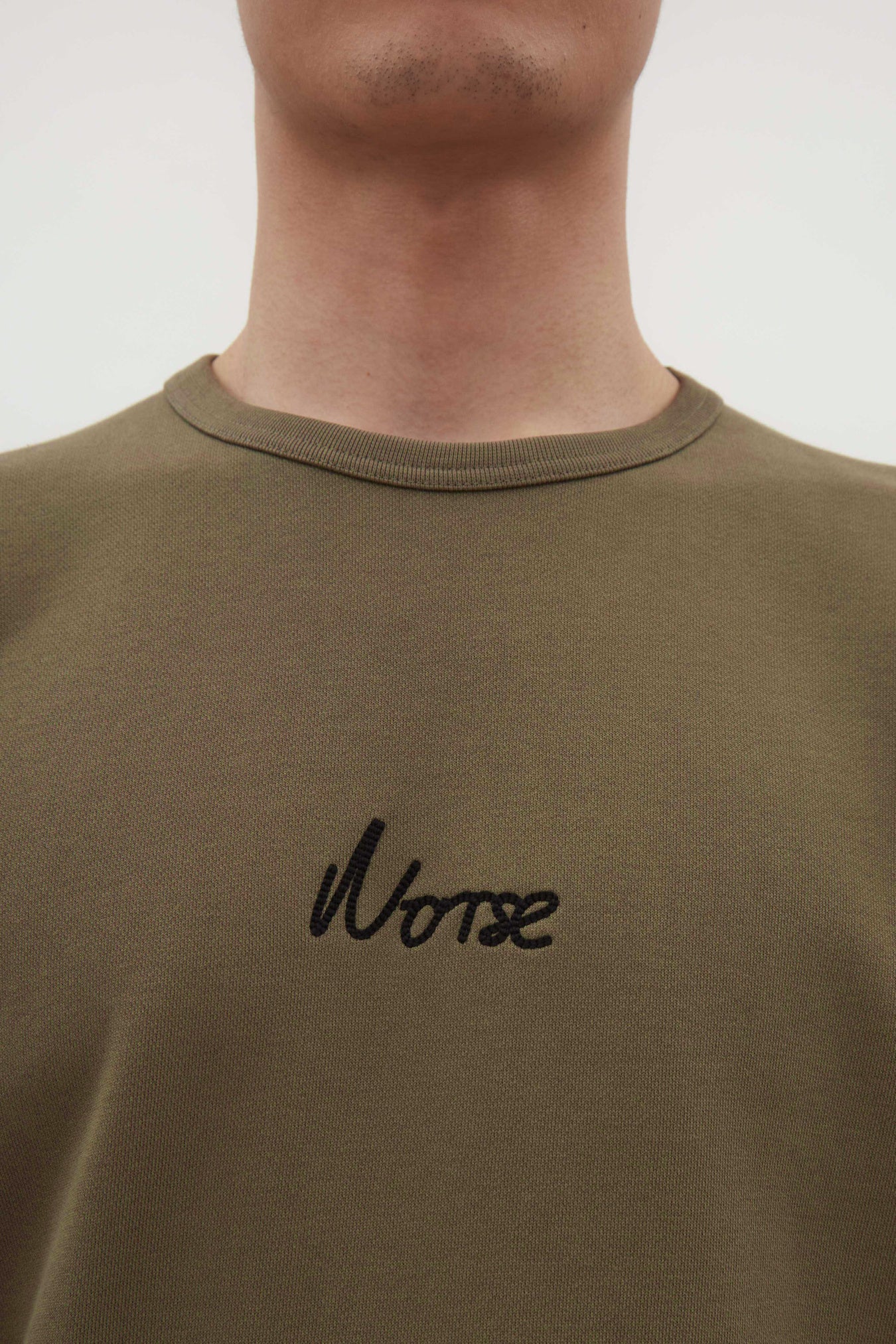 Sweatshirt Arne Chain Stitch Logo - vert