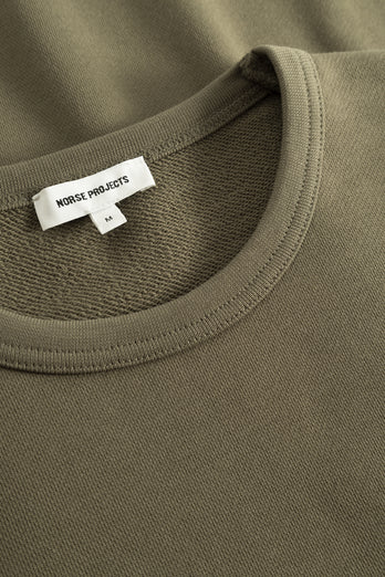Sweatshirt Arne Chain Stitch Logo - vert