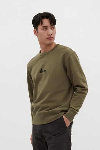 Sweatshirt Arne Chain Stitch Logo - vert