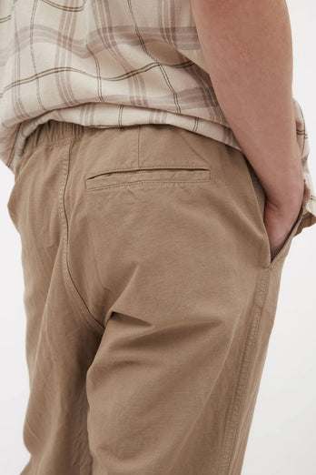 Pantalon Ezra en lin et coton - argile