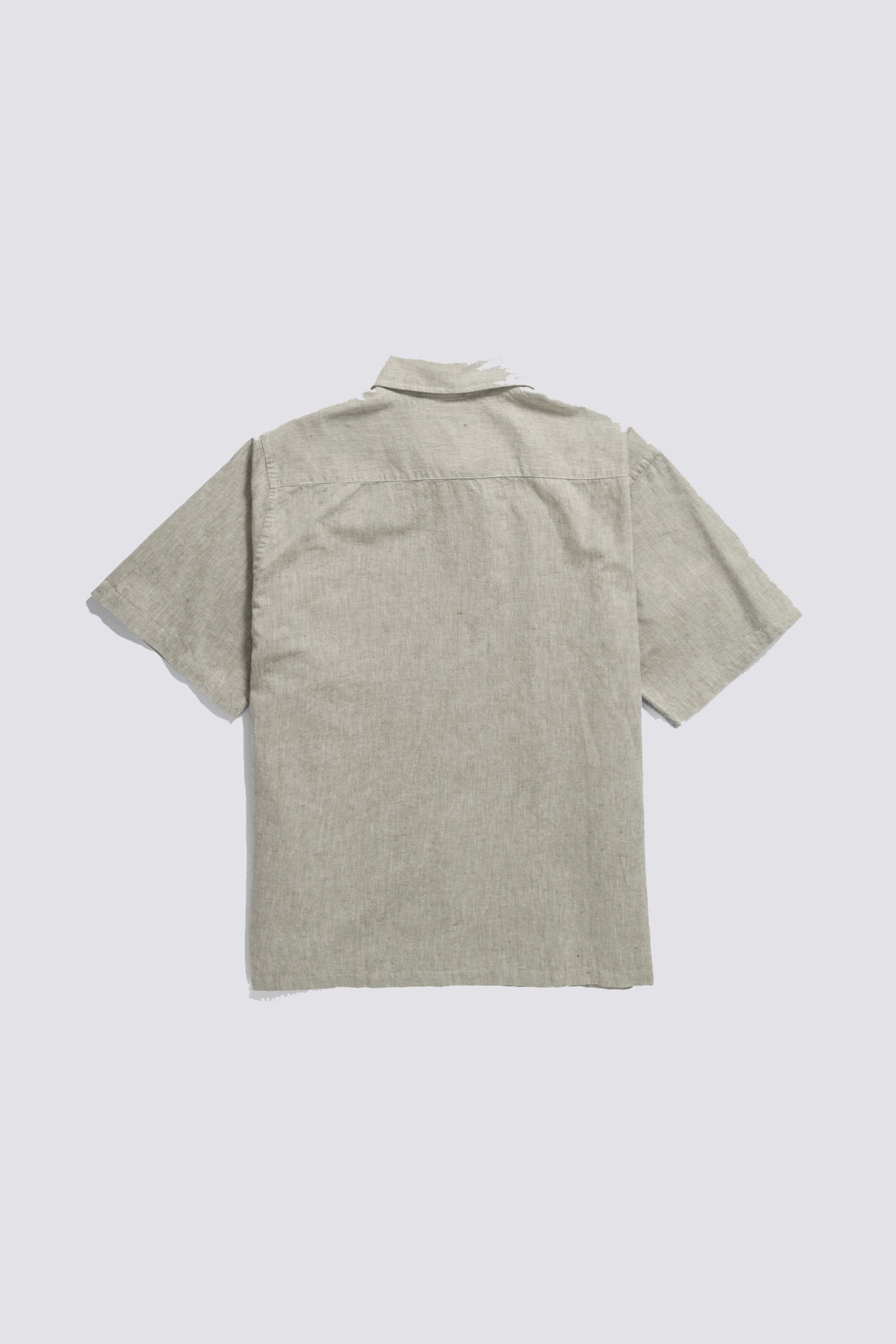 Chemise à manches courtes Ivan en coton et lin - vert