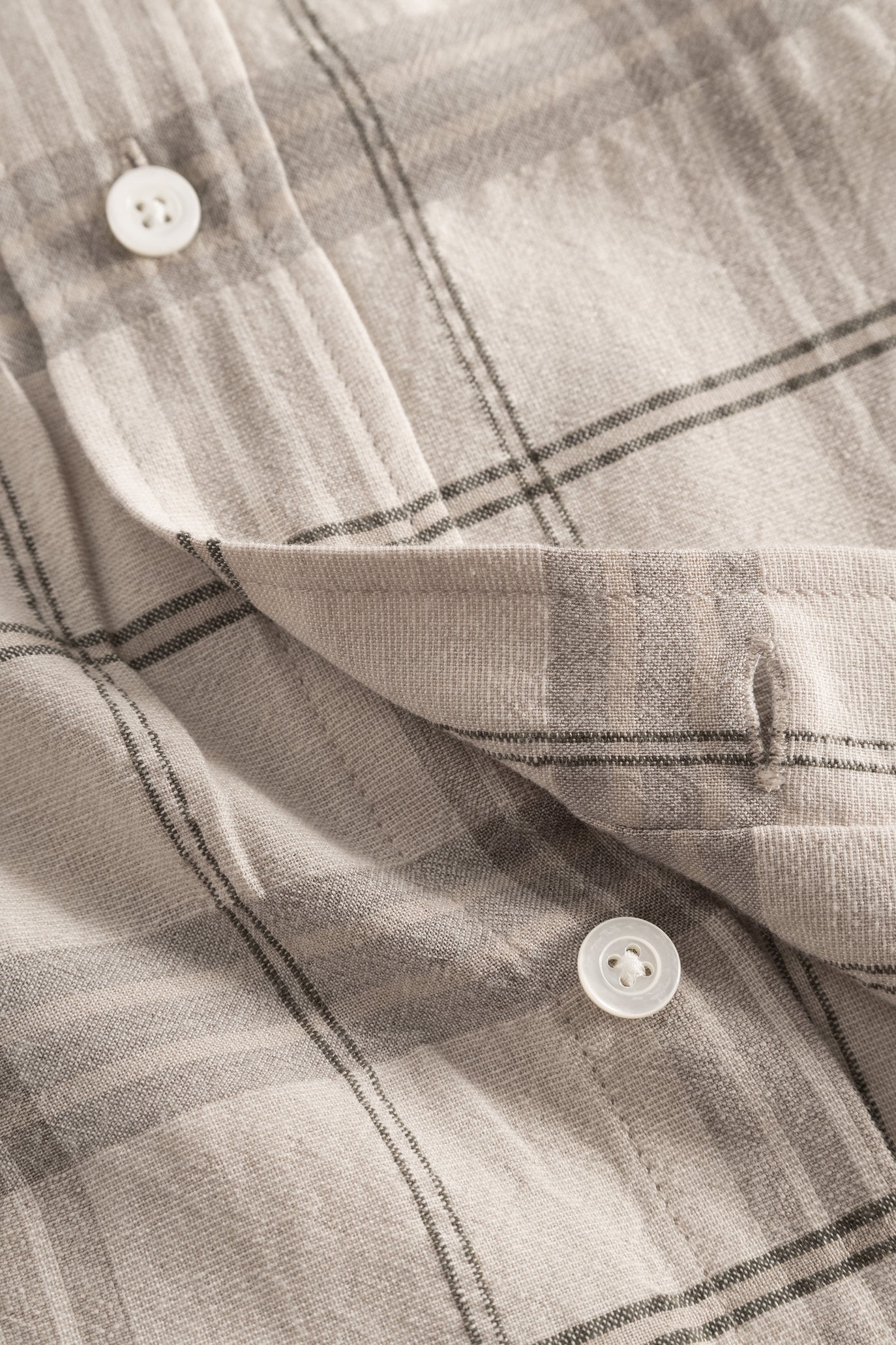 Chemise à manches courtes Ivan texturé - beige
