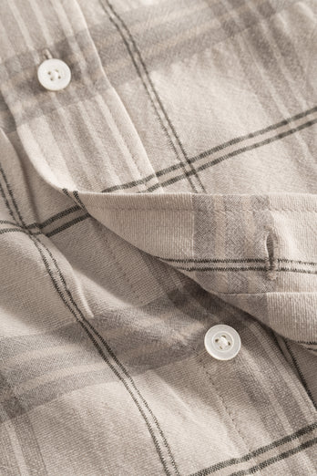 Chemise à manches courtes Ivan texturé - beige