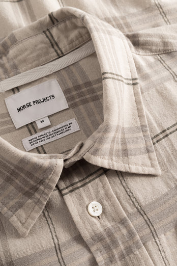 Chemise à manches courtes Ivan texturé - beige