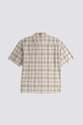 Chemise à manches courtes Ivan texturé - beige