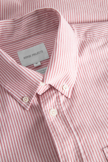 Chemise à rayures en Oxford Algot - Blood Orange