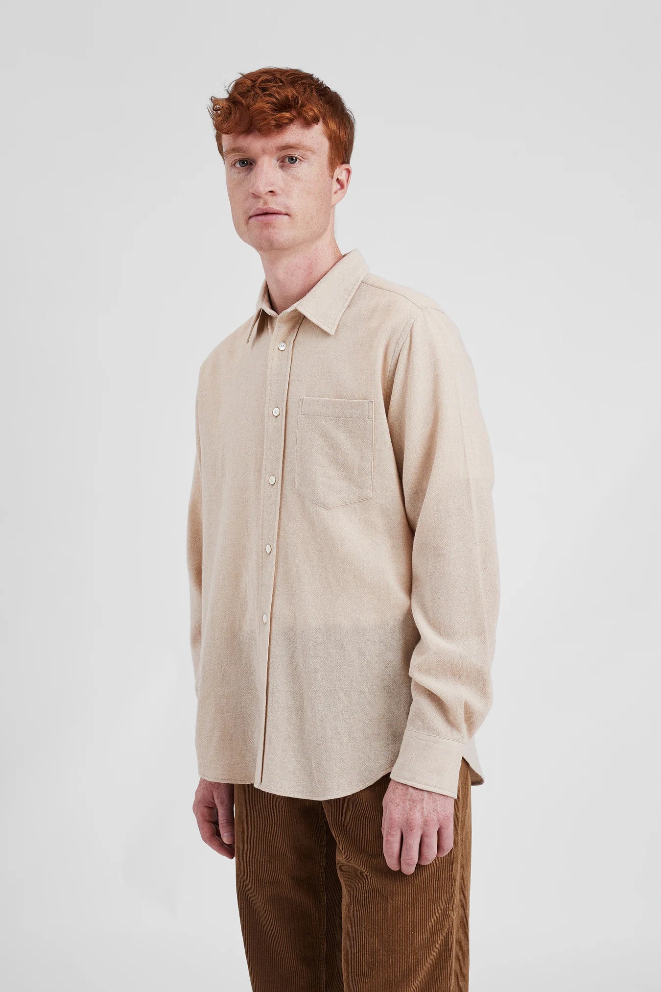Chemise en laine Algot relaxed - Ecru