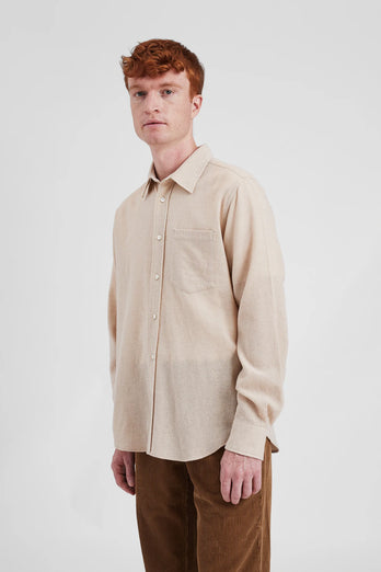 Chemise en laine Algot relaxed - Ecru