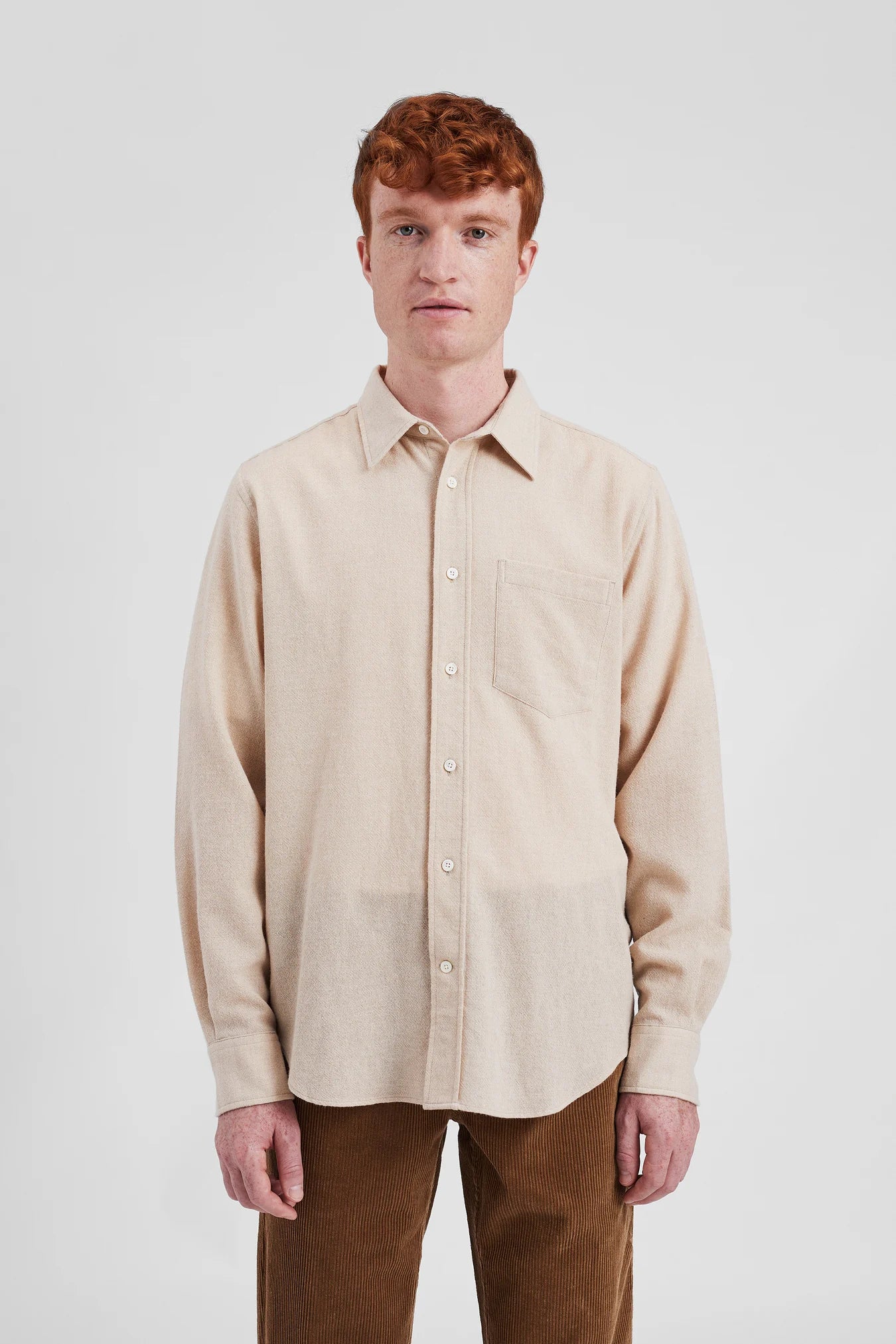 Chemise en laine Algot relaxed - Ecru