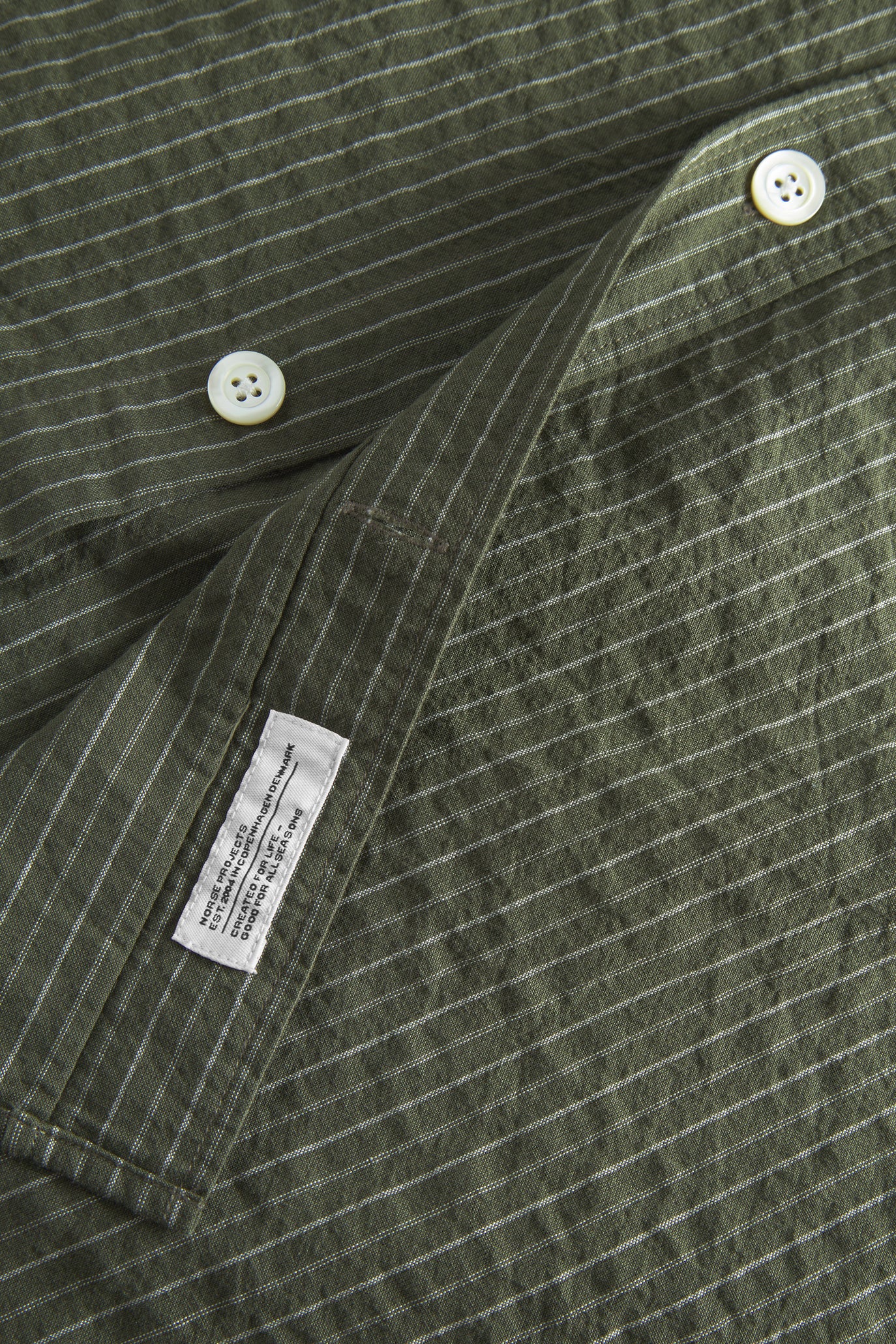 Chemise à manches courtes Mo Oversized rayée - Vert