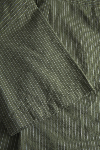 Chemise à manches courtes Mo Oversized rayée - Vert