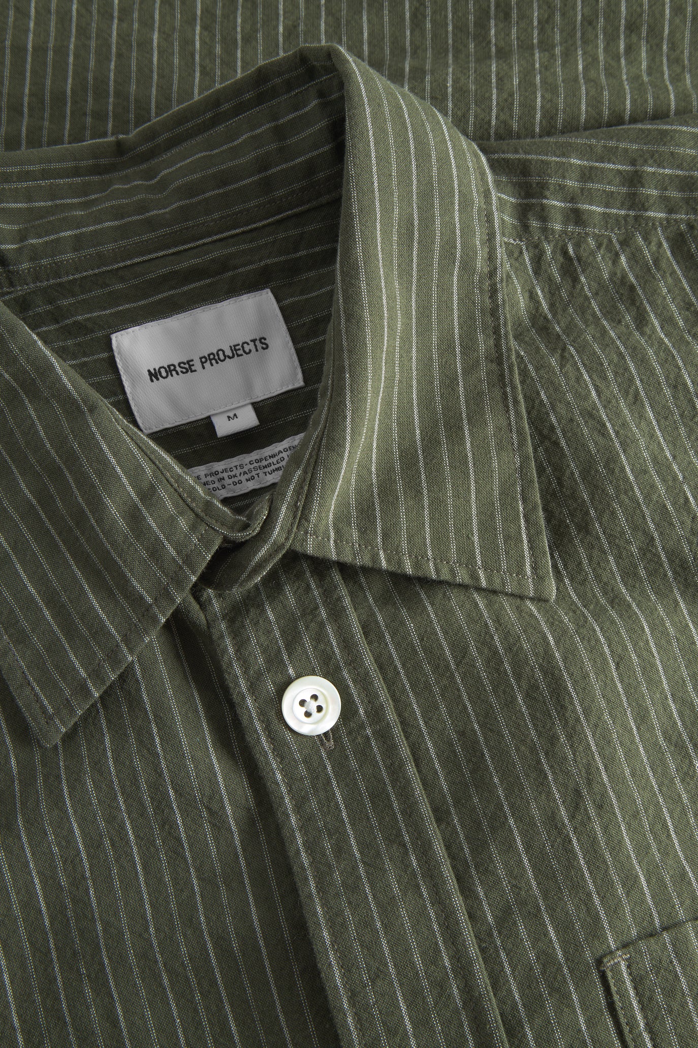 Chemise à manches courtes Mo Oversized rayée - Vert