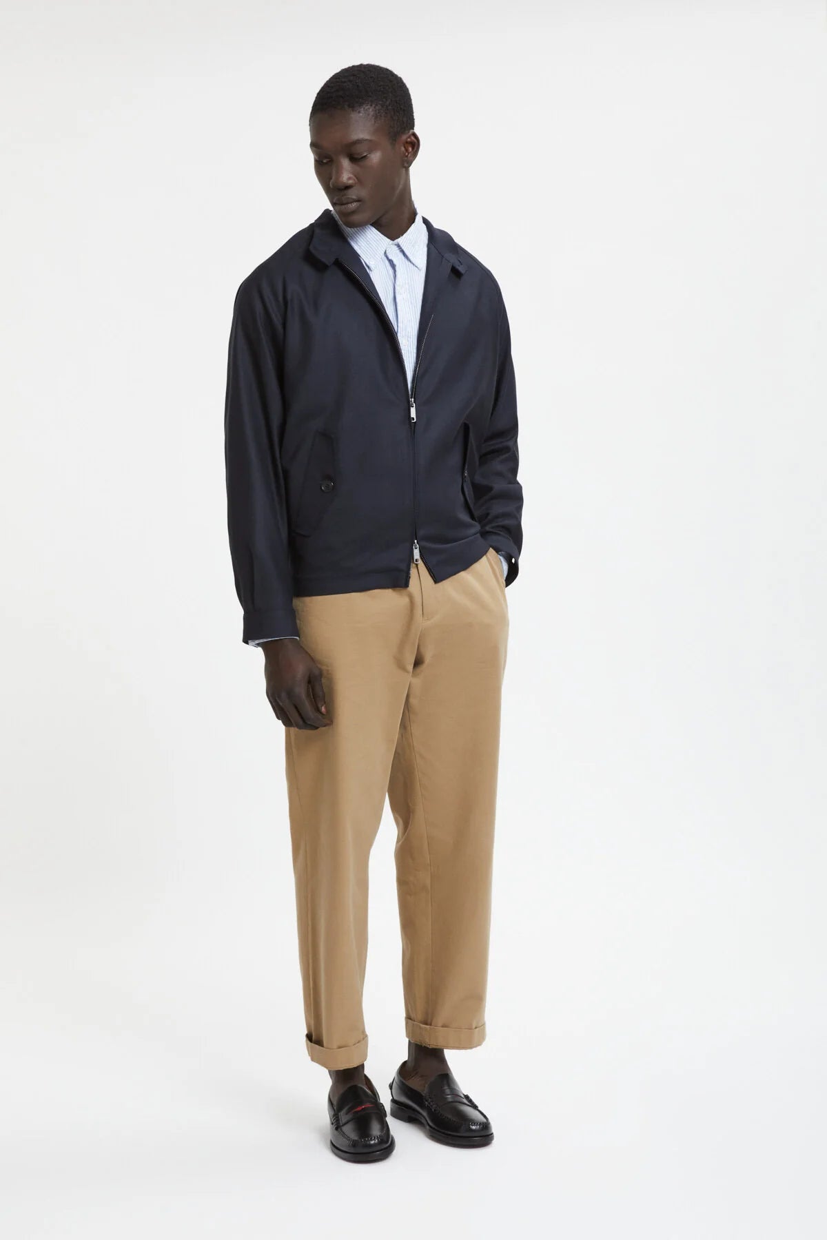 Veste G4 en laine tropical - marine