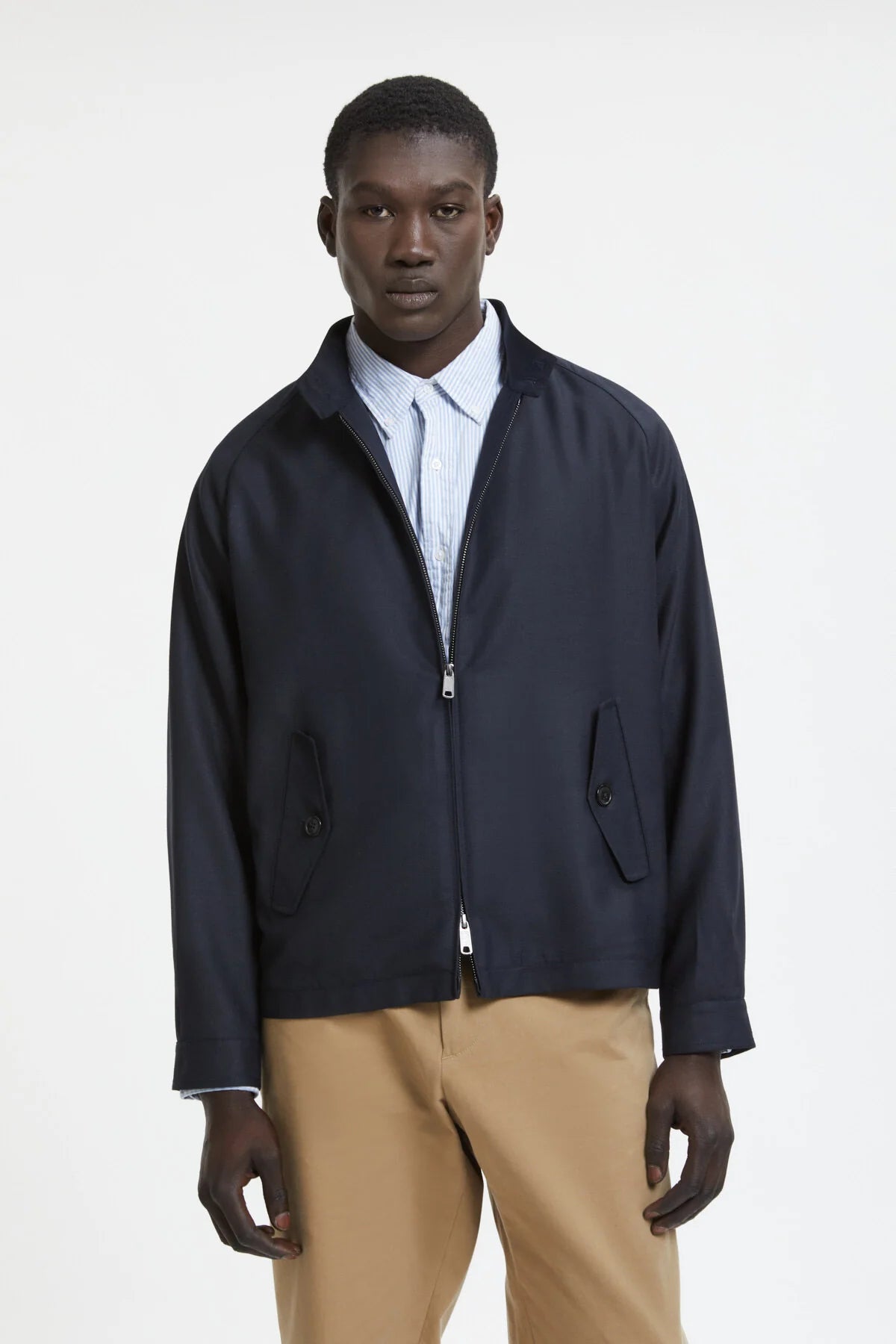 Veste G4 en laine tropical - marine