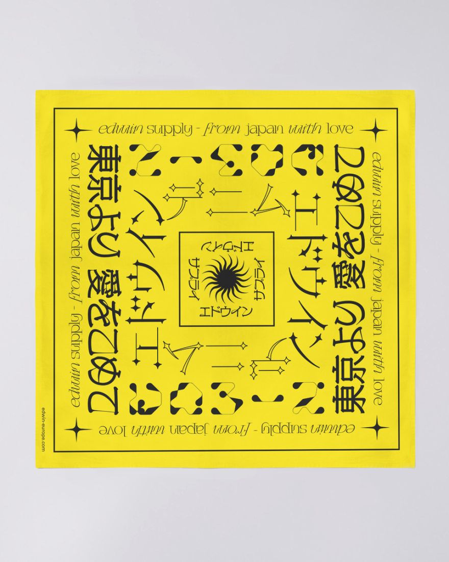 Bandana en coton - Jaune