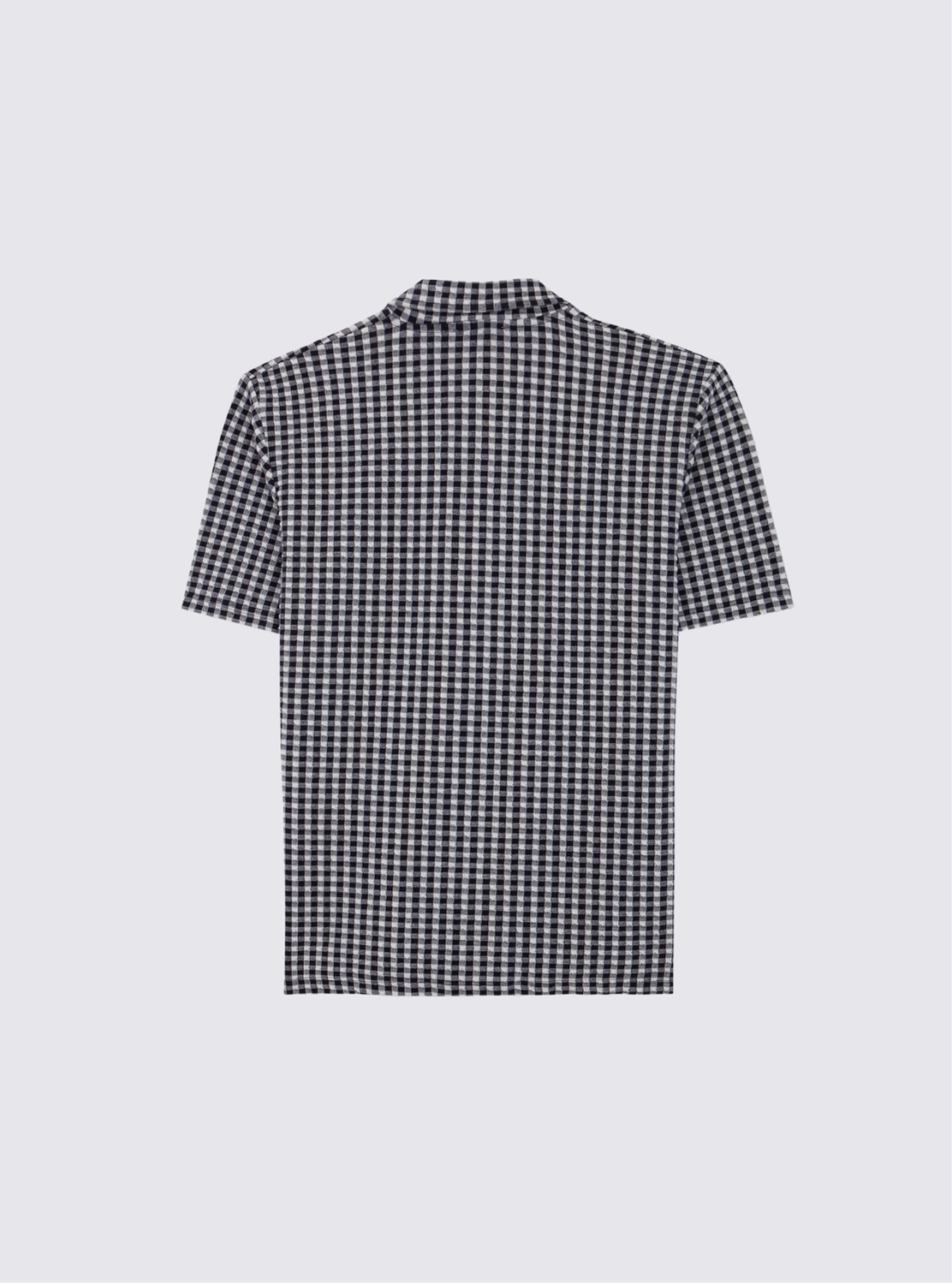 Chemise manches courtes à carreaux - Blanc et Marine