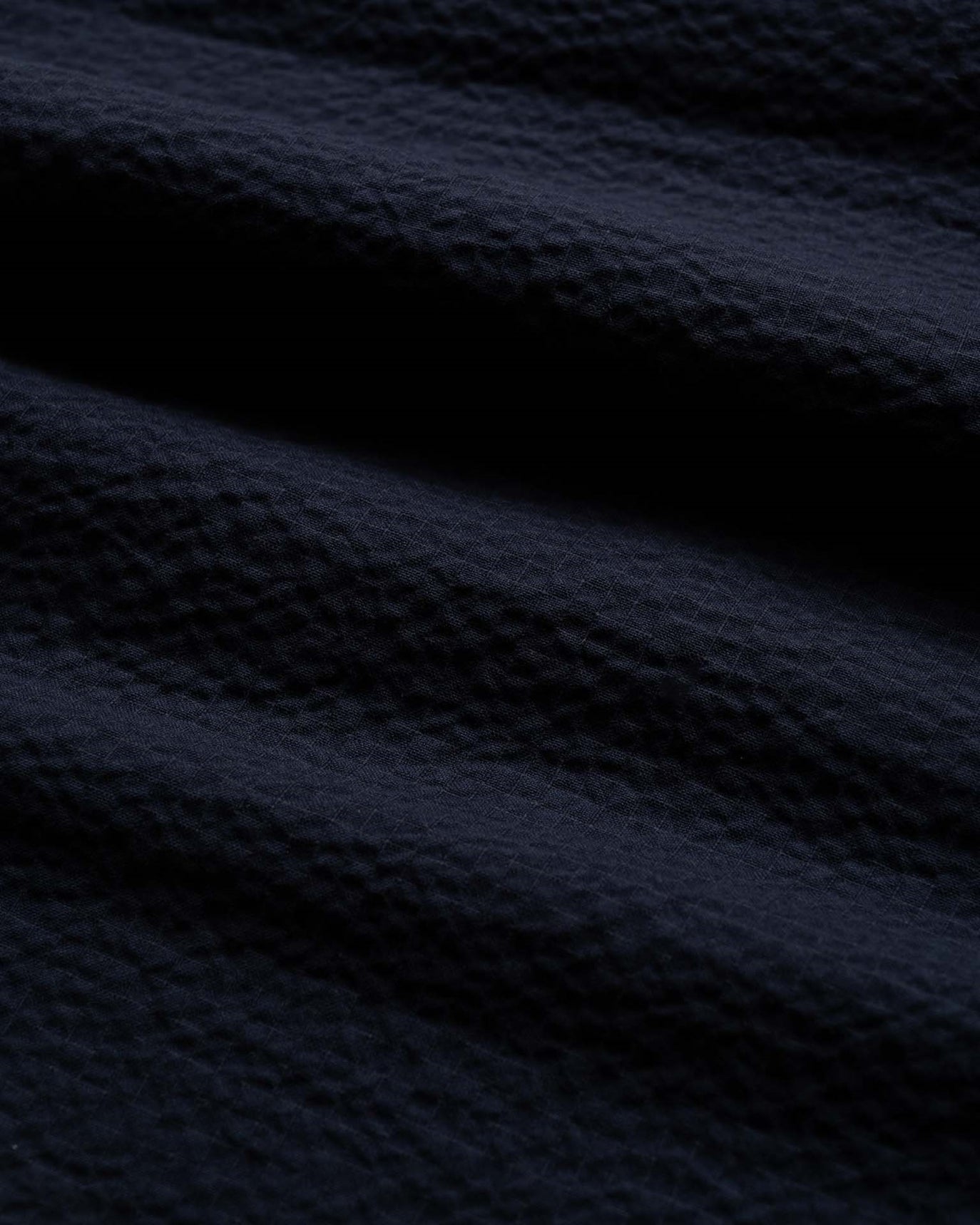 Chemise à manches courtes Cocktail en seesucker - Marine
