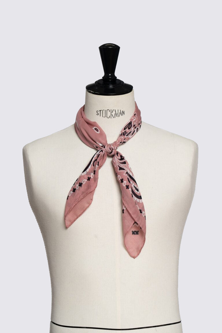Foulard Bandana en coton - Rose