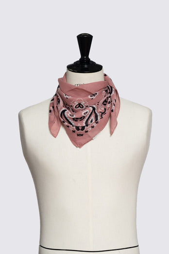 Foulard Bandana en coton - Rose