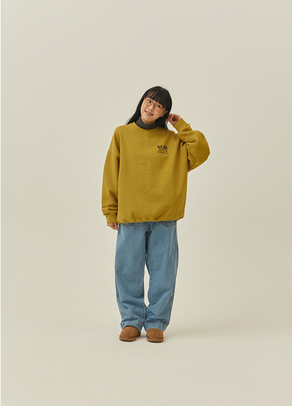 Sweatshirt "Yeti Fluff" - Moutarde