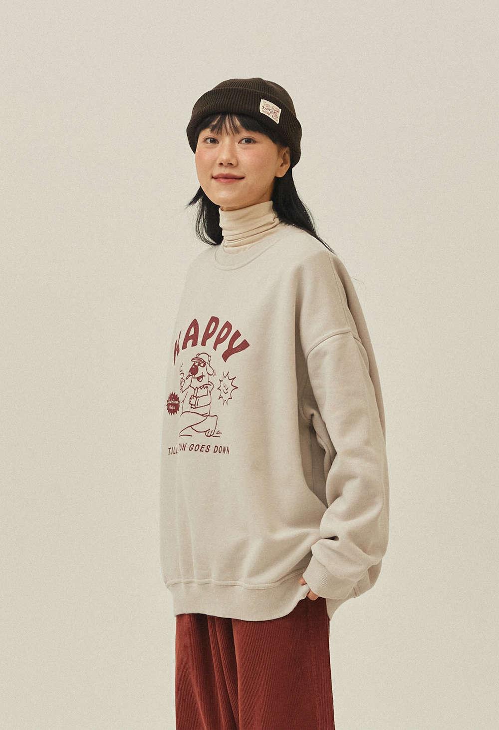 Sweatshirt "Kappy Bear Fluff" - Greige