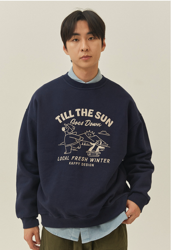 Sweatshirt "Kappy Bear Fluff" - Marine