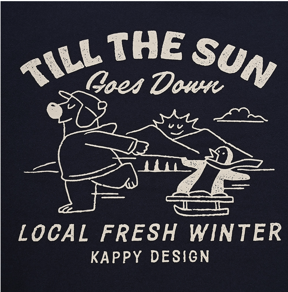 Sweatshirt "Kappy Bear Fluff" - Marine