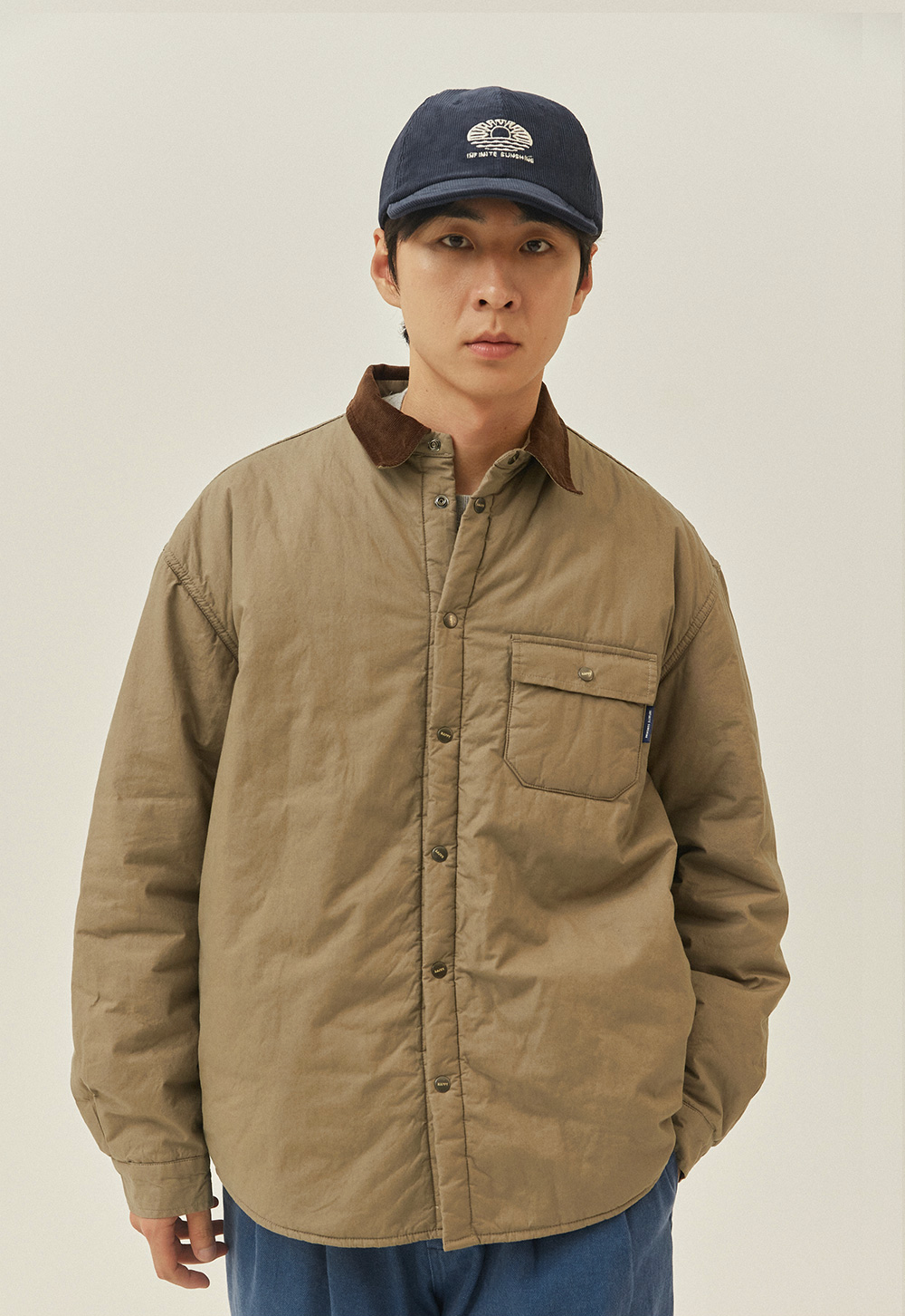 Veste Chemise matelassée - Beige