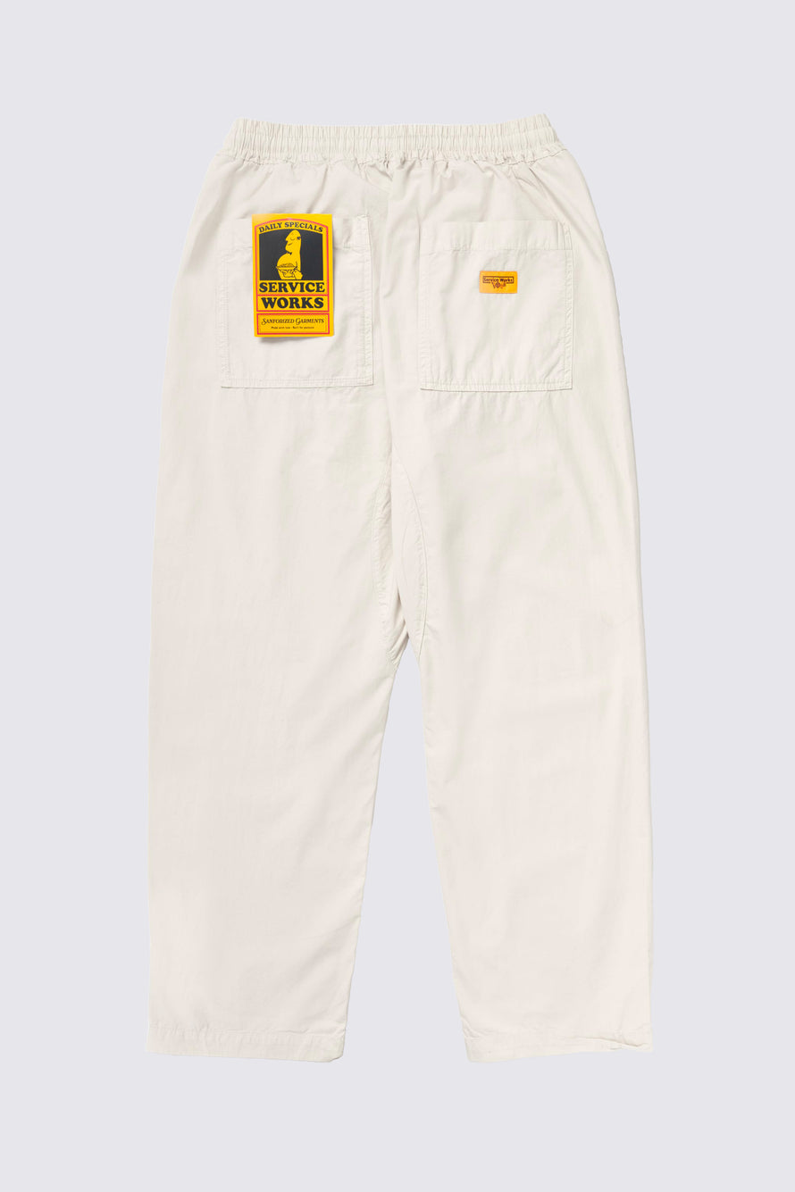 Pantalon de Chef en popeline - blanc cassé