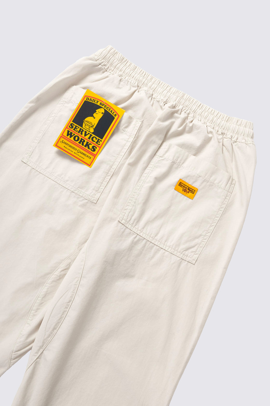 Pantalon de Chef en popeline - blanc cassé