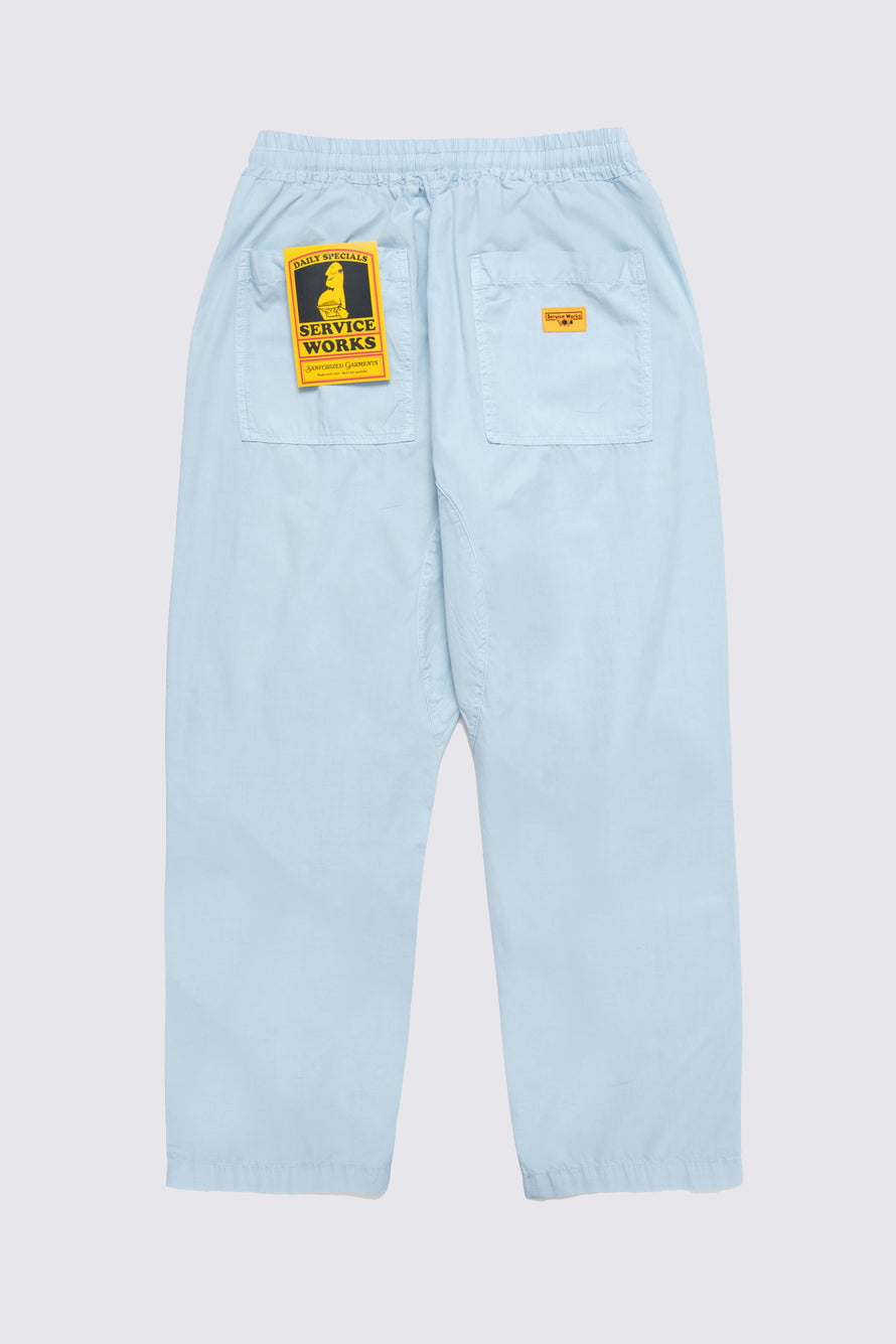 Pantalon de Chef en popeline - bleu ciel