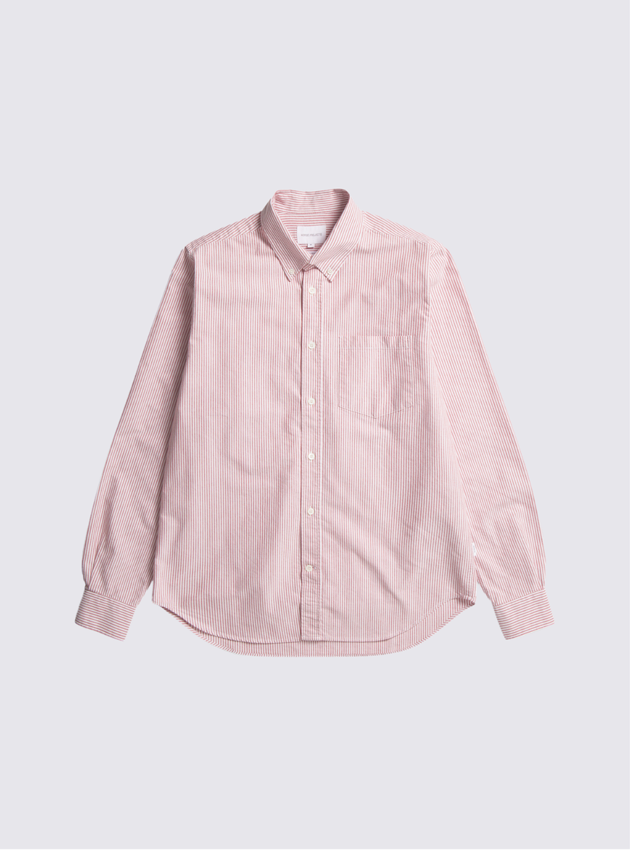 Chemise à rayures en Oxford Algot - Blood Orange
