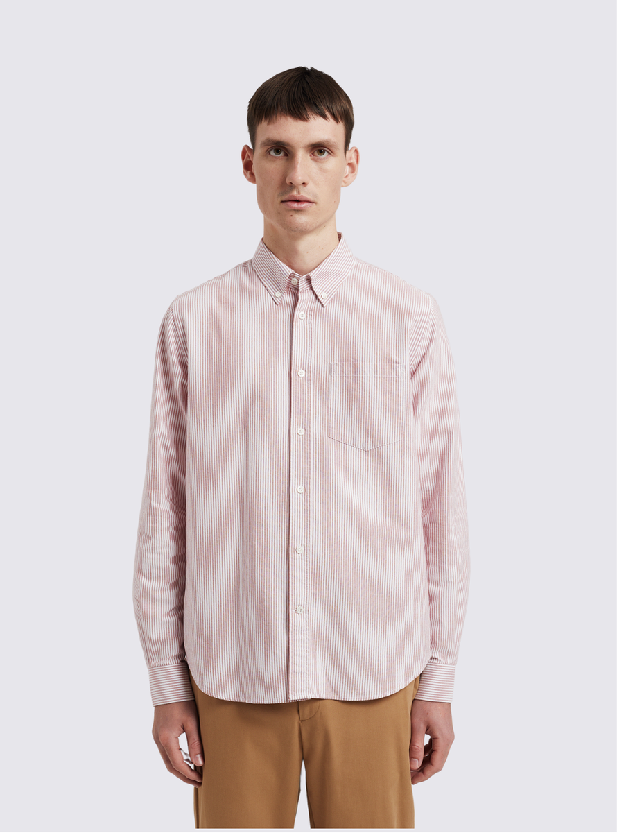 Chemise à rayures en Oxford Algot - Blood Orange
