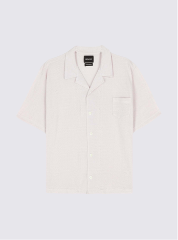 Chemise manches courtes "Bass Culture" en mesh - Blanc