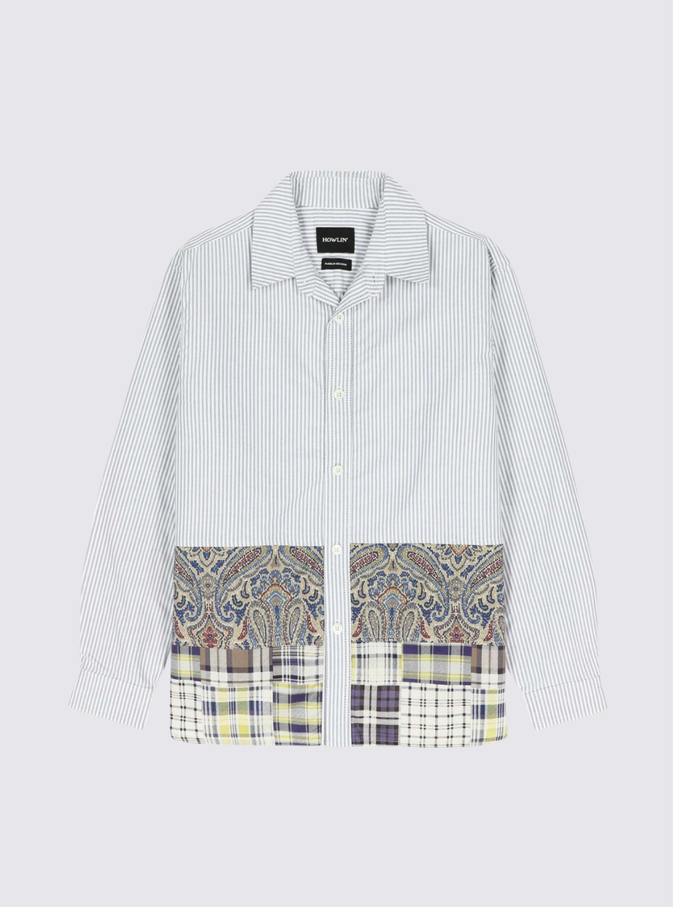 Chemise manches longues à rayures "Highlife" - Bleue Strip Mix