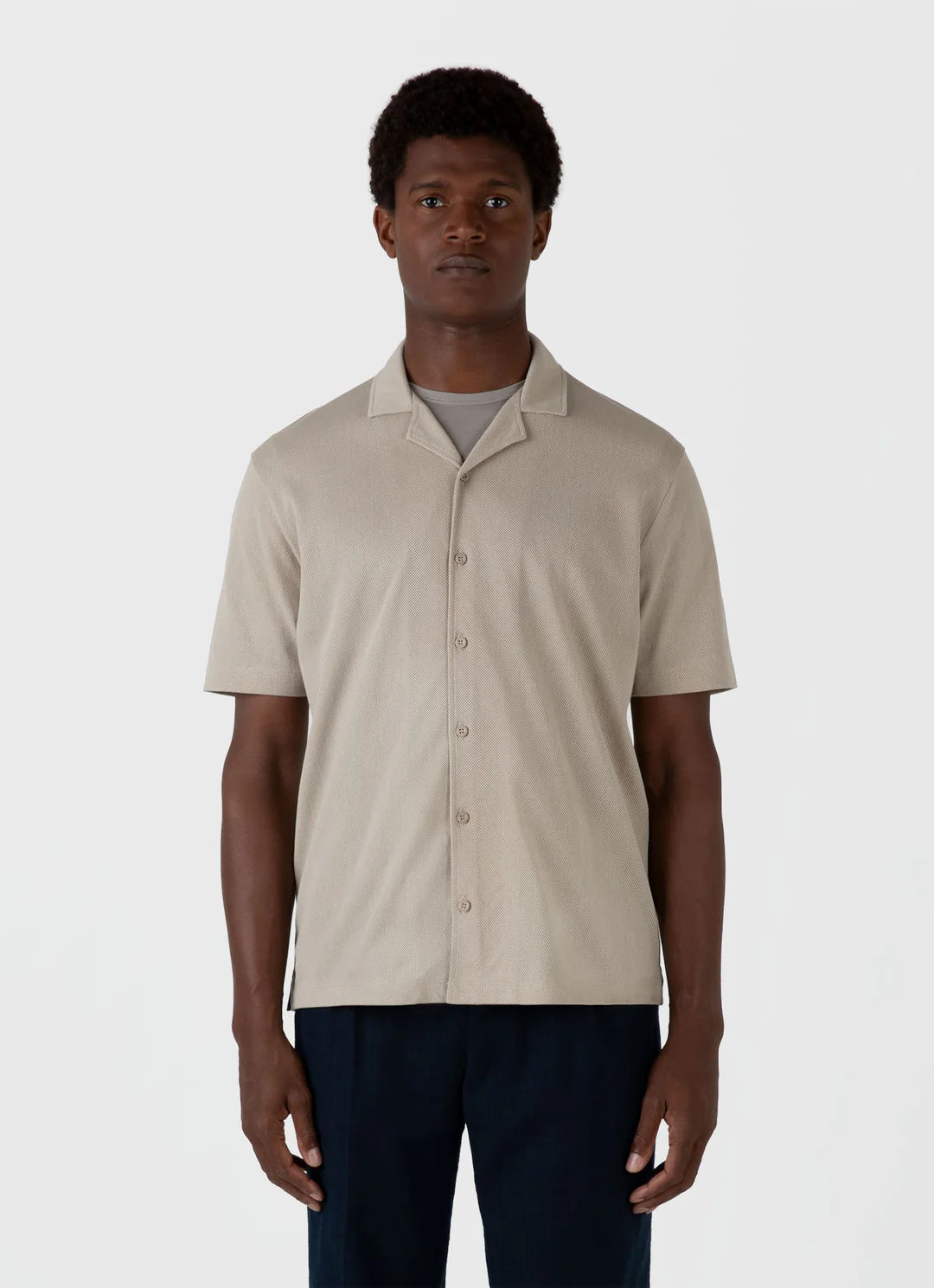 Chemise Riviera à manches courtes - Gris cendré