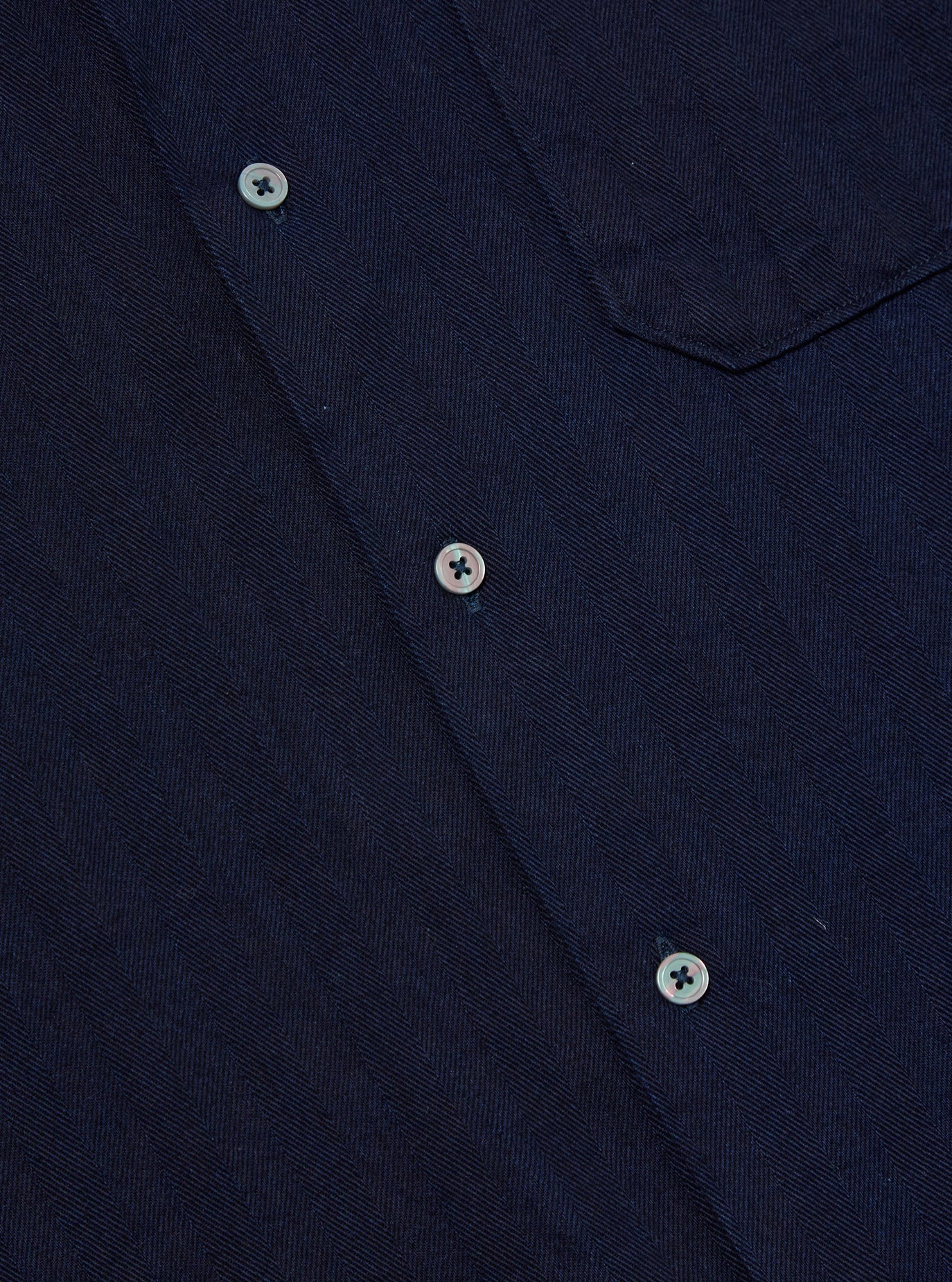 Chemise à manches courtes Road en Herringbone - Indigo