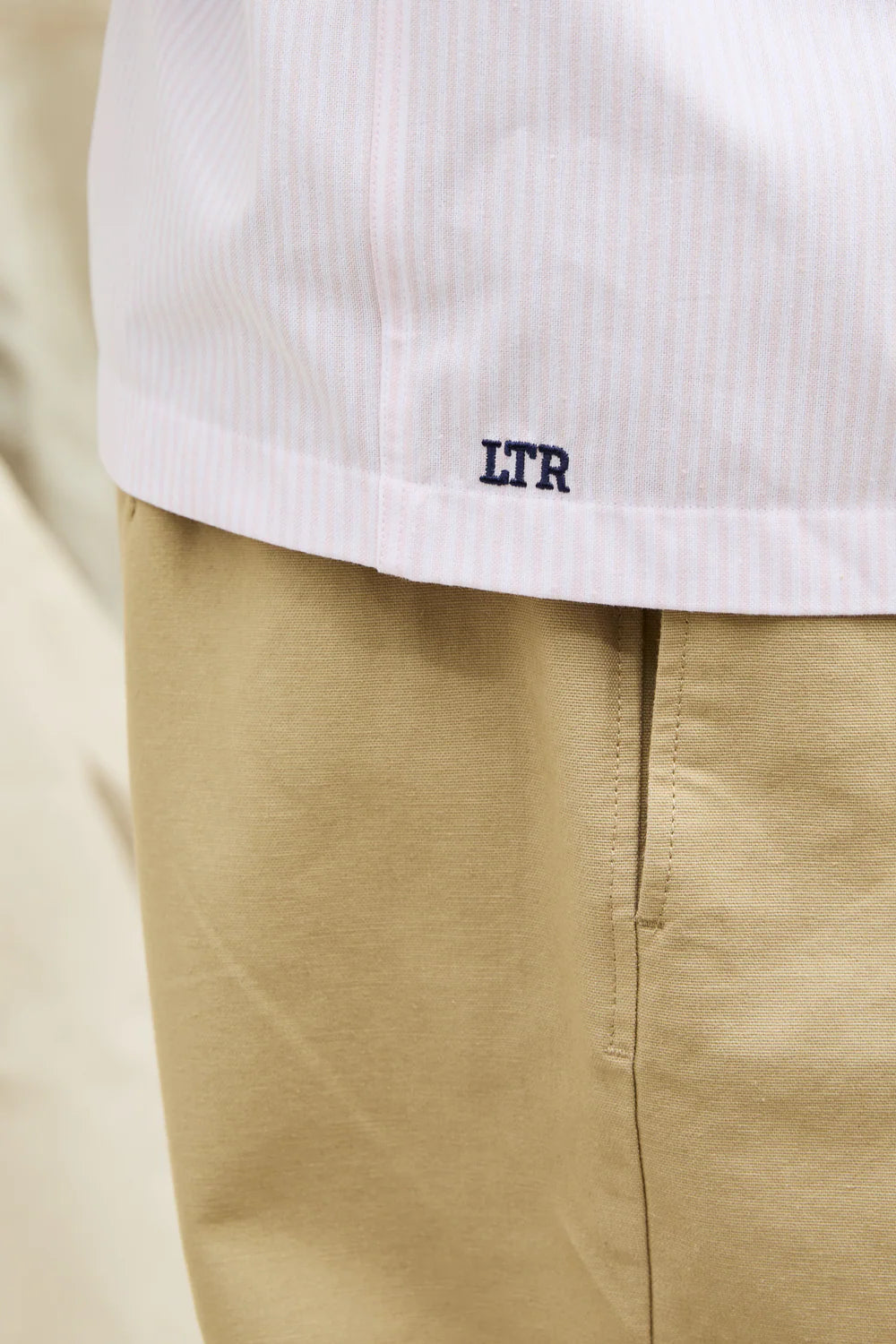 Chemise Oxford à rayures- Rose