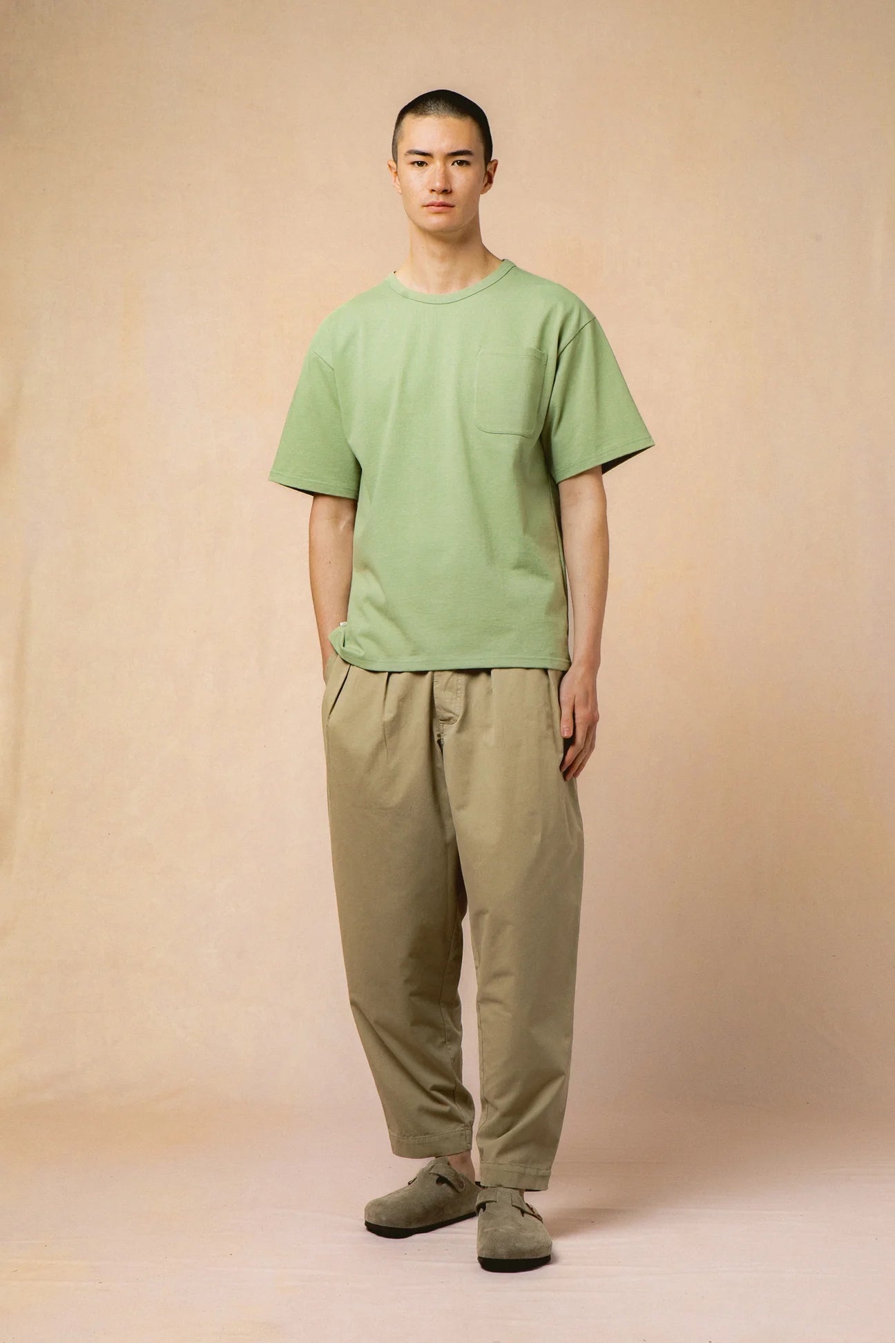 Patalon CLYDE en coton - Light Khaki