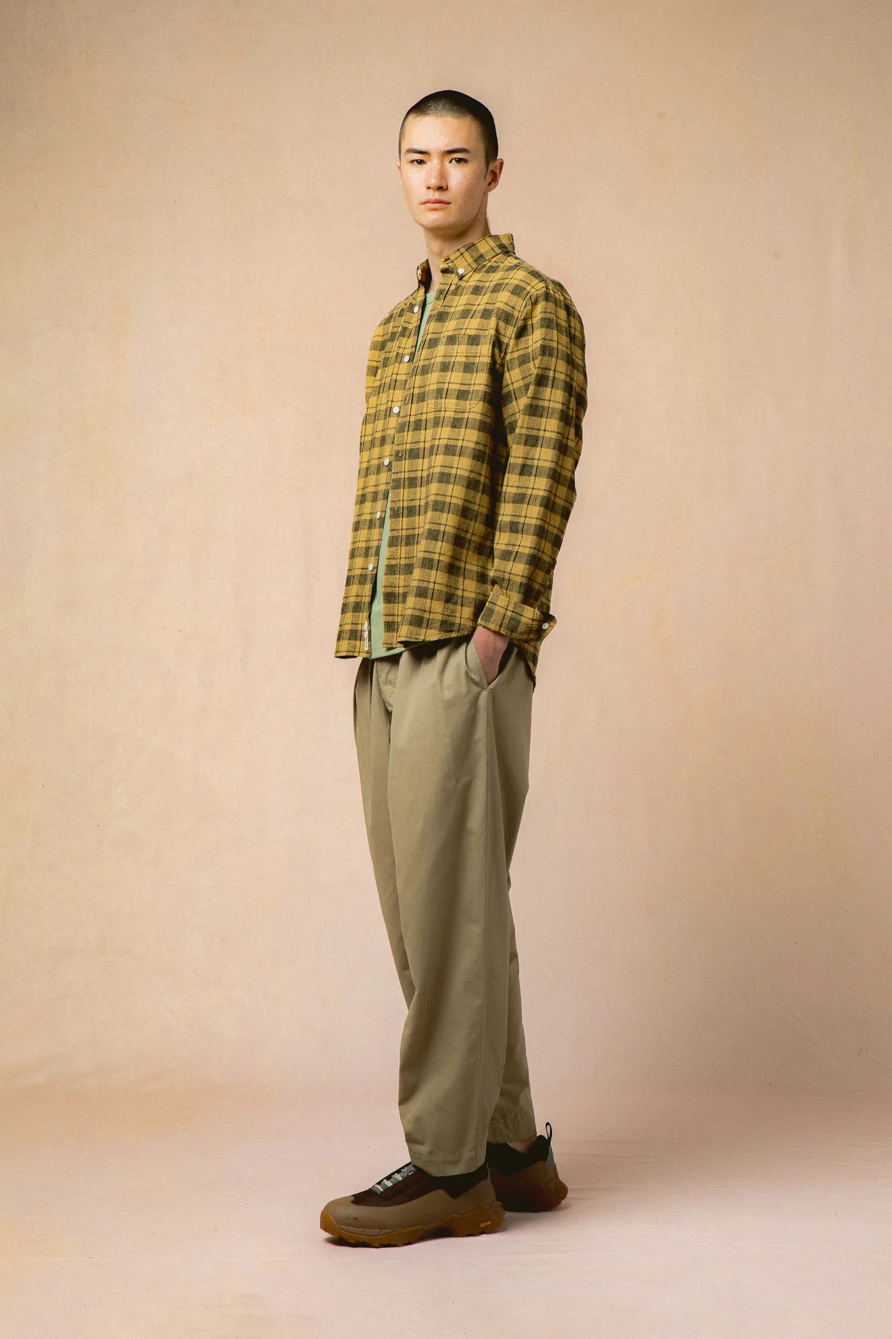 Patalon CLYDE en coton - Light Khaki
