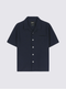 Chemise à manches courtes Cocktail en seesucker - Marine