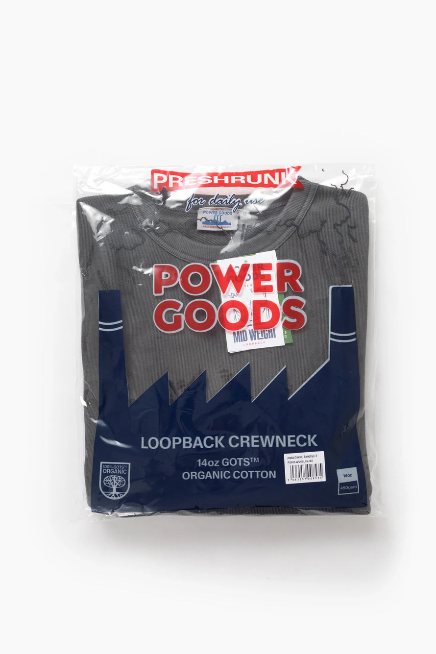 Sweatshirt Loopback Crewneck - Noir Délavé