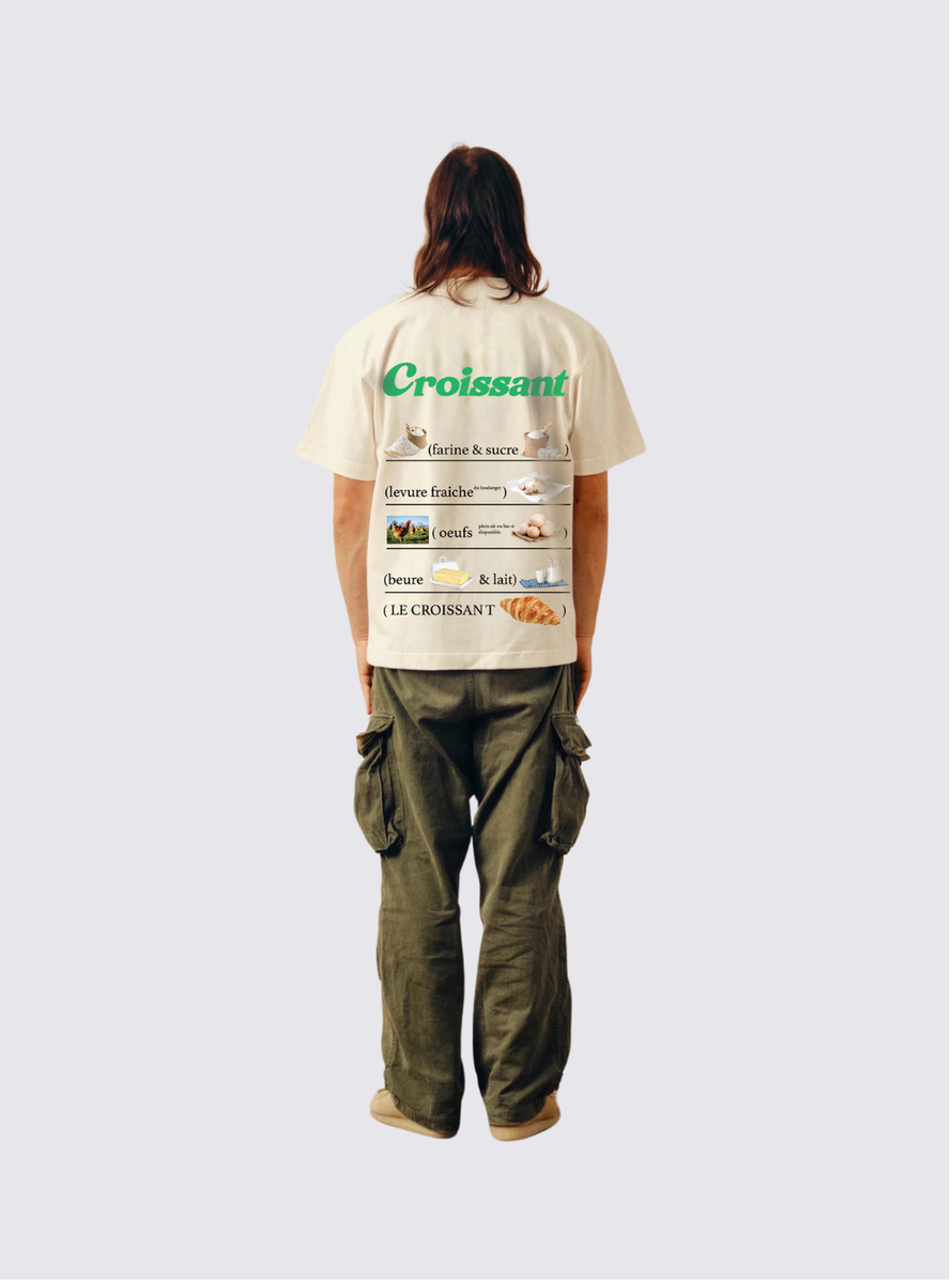 T-Shirt à manches courtes "Croissant" - Ecru