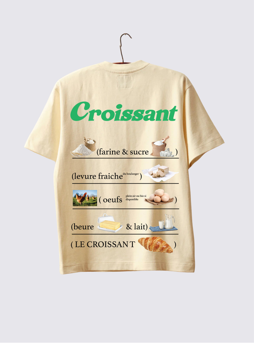 T-Shirt à manches courtes "Croissant" - Ecru