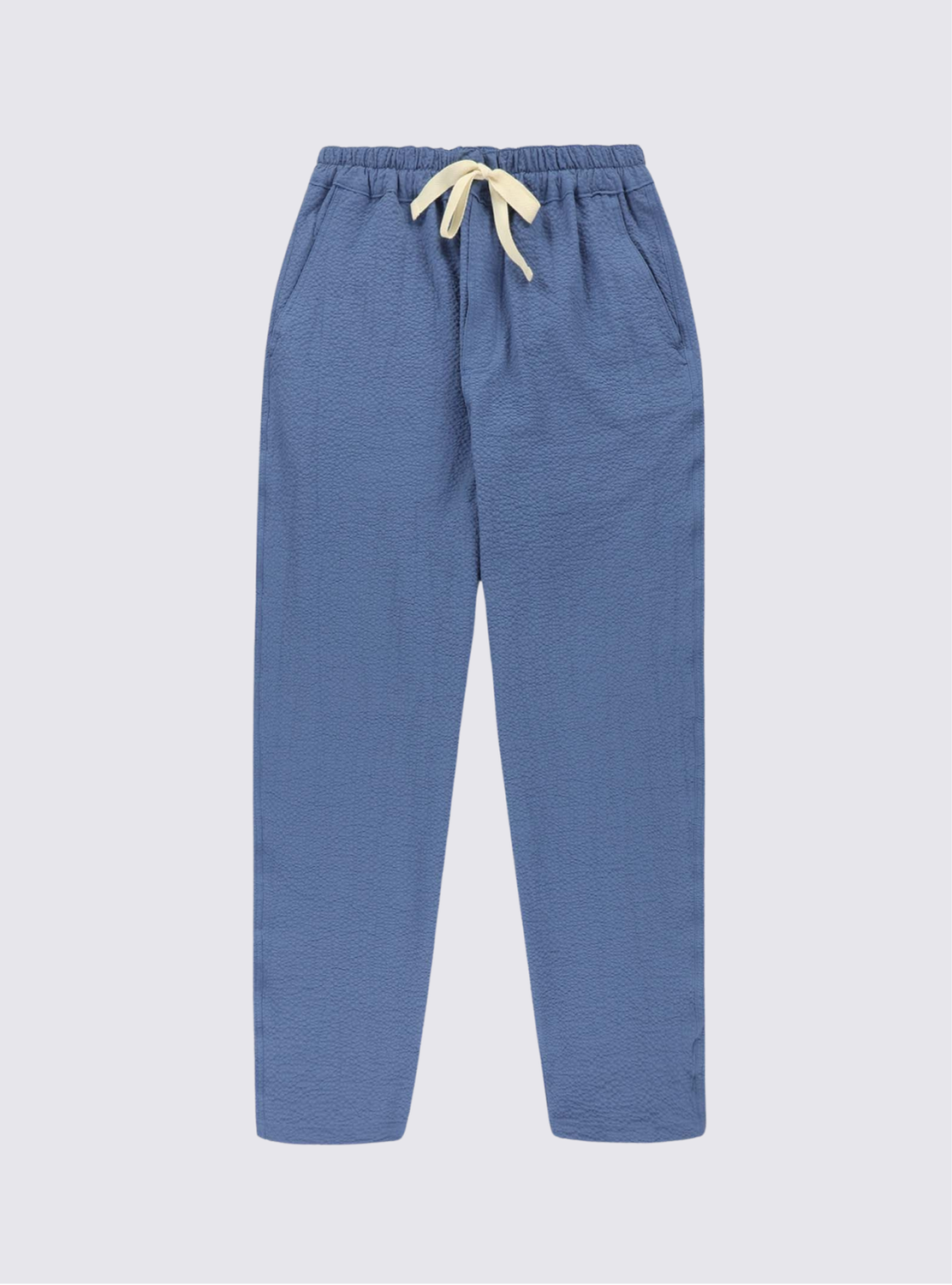 Pantalon Tropical en seesucker - Bleu clair