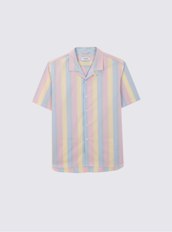 Chemise rayée à manches courtes en seersucker - Multicolor