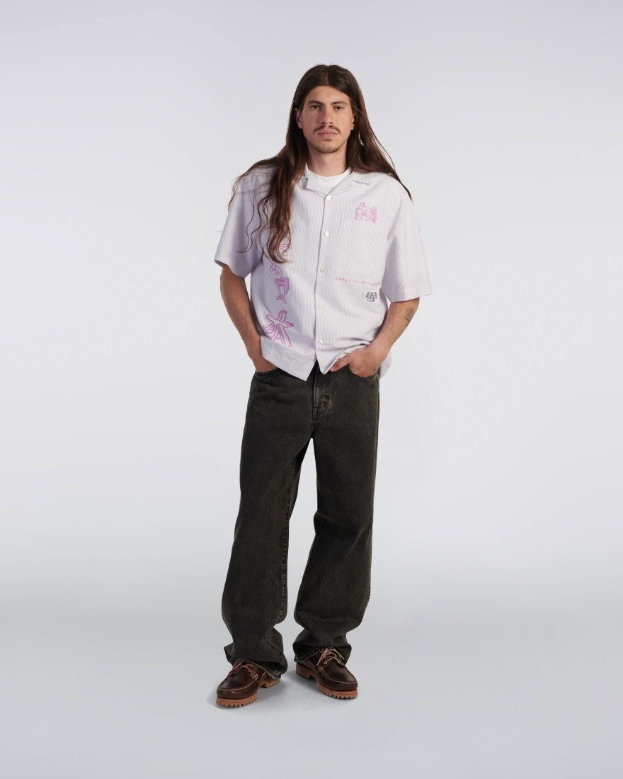 Chemise manches courtes Reader's Club - Violet