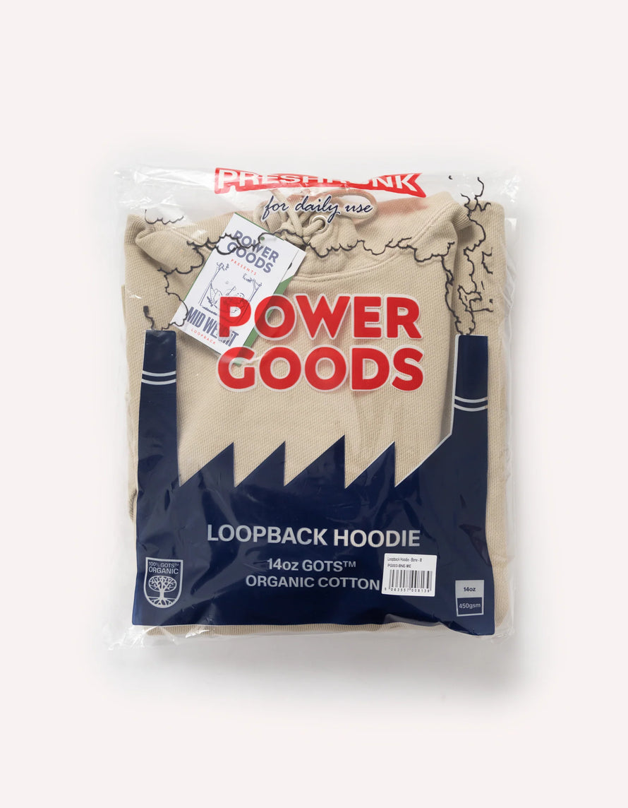 Sweatshirt Loopback Hoodie - Bone