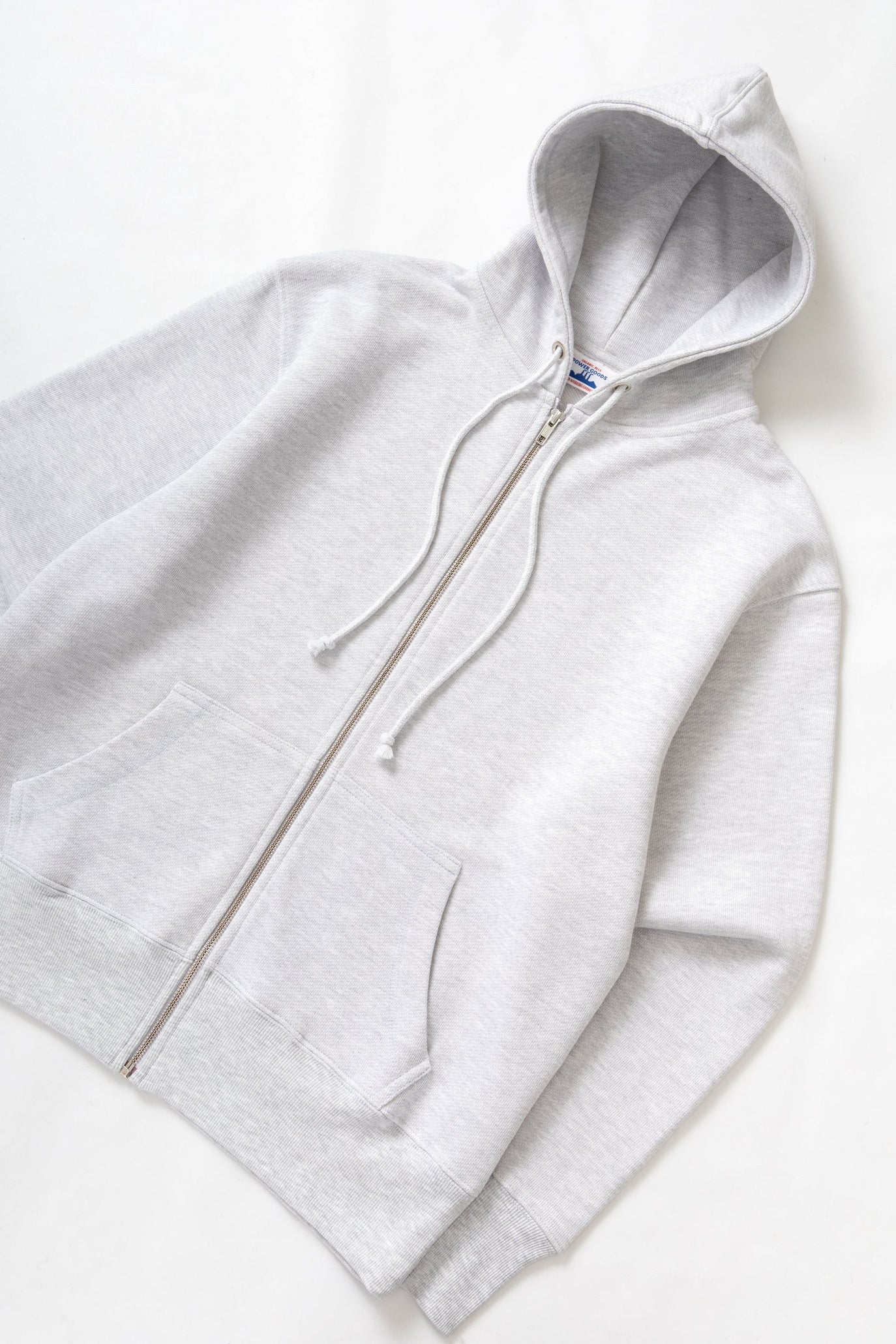 Sweatshirt Loopback Zip Hoodie - Ash Gris