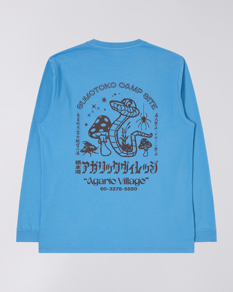 T-shirt Agaric Village Manches longues - Bleu Ciel